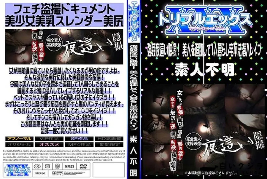 【強姦夜這い映像!美人を追跡して1人暮らし宅不法潜入レイプ [-]】の一覧画像